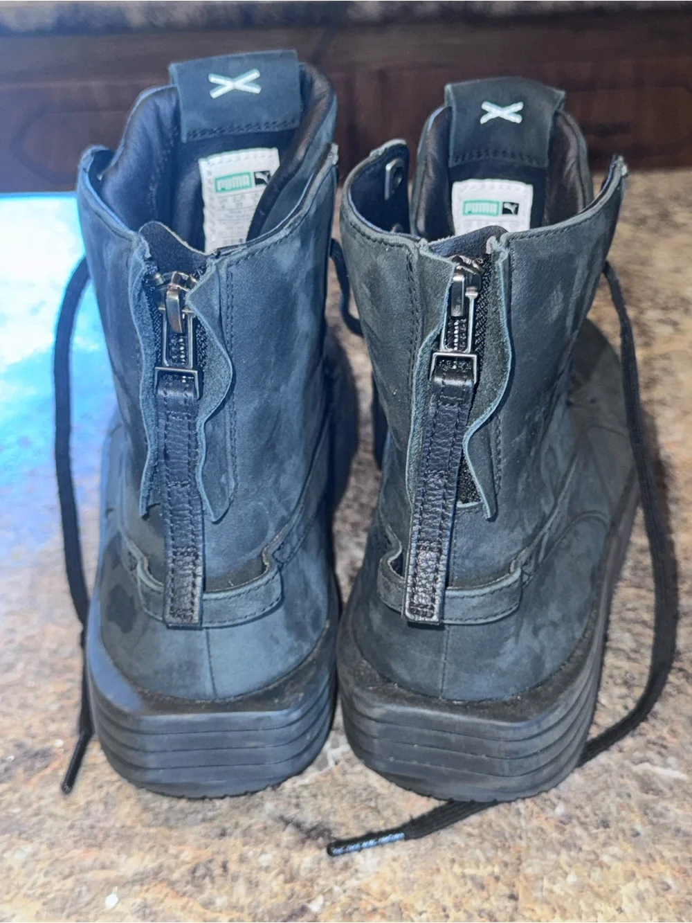 Men's The Weekend x Puma Parallel Black Hi-top Lace-Up Boots